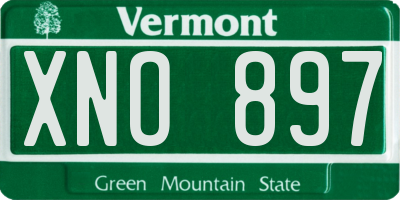 VT license plate XNO897