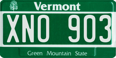 VT license plate XNO903
