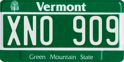 VT license plate XNO909