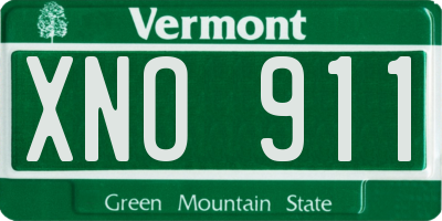 VT license plate XNO911