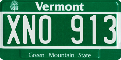 VT license plate XNO913