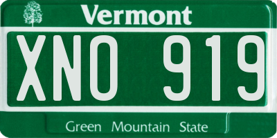 VT license plate XNO919