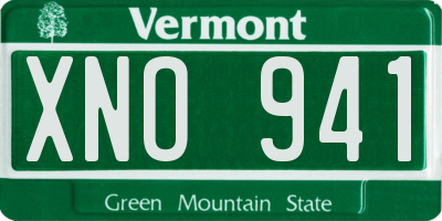 VT license plate XNO941