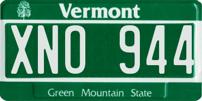 VT license plate XNO944