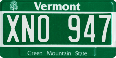 VT license plate XNO947