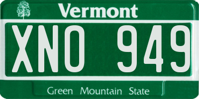 VT license plate XNO949