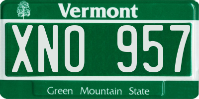 VT license plate XNO957