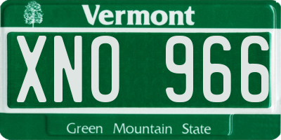 VT license plate XNO966