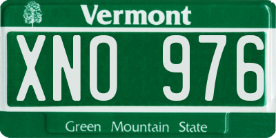 VT license plate XNO976