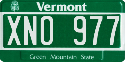 VT license plate XNO977