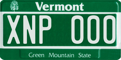 VT license plate XNP000