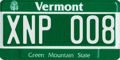 VT license plate XNP008