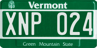 VT license plate XNP024