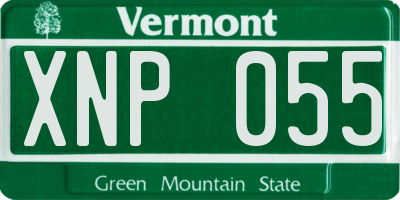 VT license plate XNP055