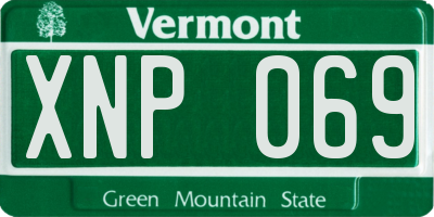 VT license plate XNP069