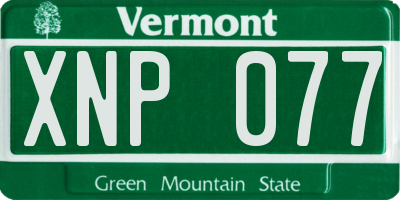VT license plate XNP077