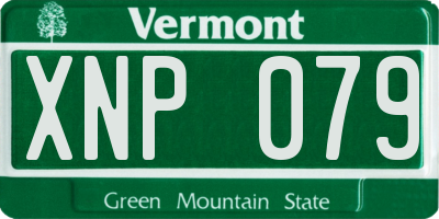 VT license plate XNP079