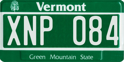 VT license plate XNP084