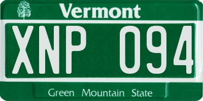 VT license plate XNP094
