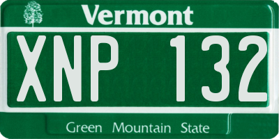 VT license plate XNP132