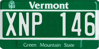 VT license plate XNP146