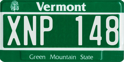 VT license plate XNP148