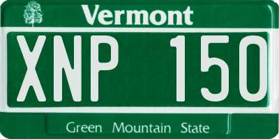 VT license plate XNP150