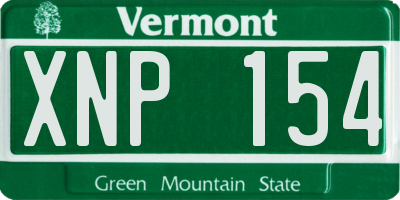 VT license plate XNP154