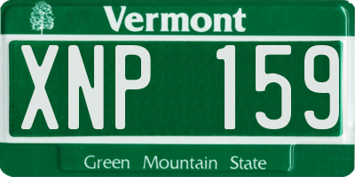 VT license plate XNP159