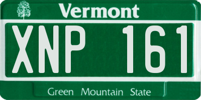 VT license plate XNP161