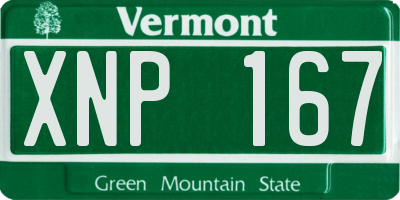 VT license plate XNP167
