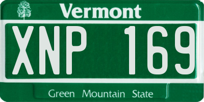 VT license plate XNP169
