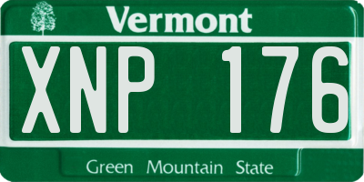 VT license plate XNP176
