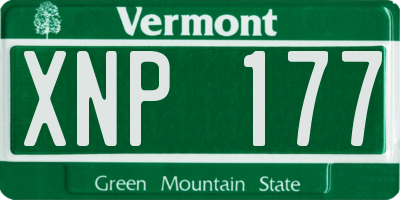 VT license plate XNP177