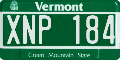 VT license plate XNP184