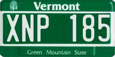VT license plate XNP185