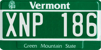 VT license plate XNP186