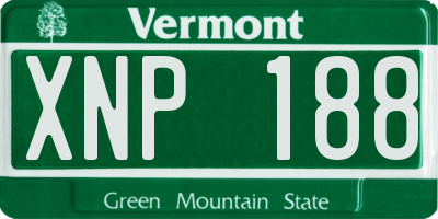 VT license plate XNP188