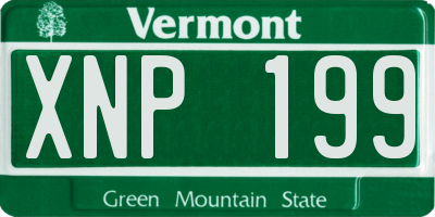 VT license plate XNP199