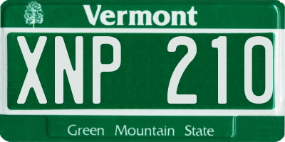VT license plate XNP210