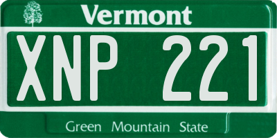 VT license plate XNP221
