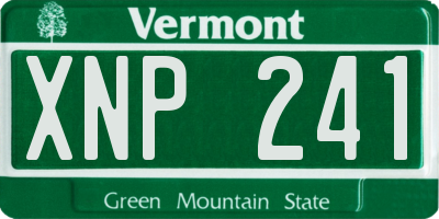 VT license plate XNP241