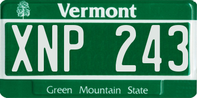 VT license plate XNP243