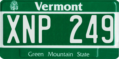 VT license plate XNP249