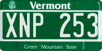 VT license plate XNP253