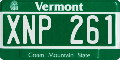 VT license plate XNP261