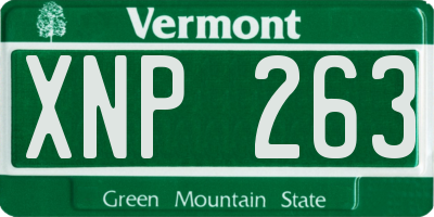 VT license plate XNP263