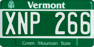 VT license plate XNP266
