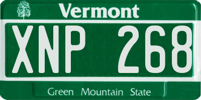 VT license plate XNP268