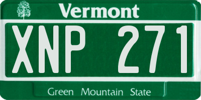 VT license plate XNP271